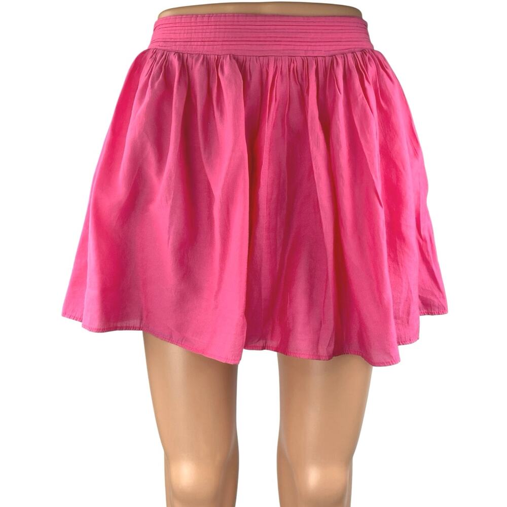 Pookie & Sebastian Women's Red Pleated High Waisted A Line Mini Skirt Size S